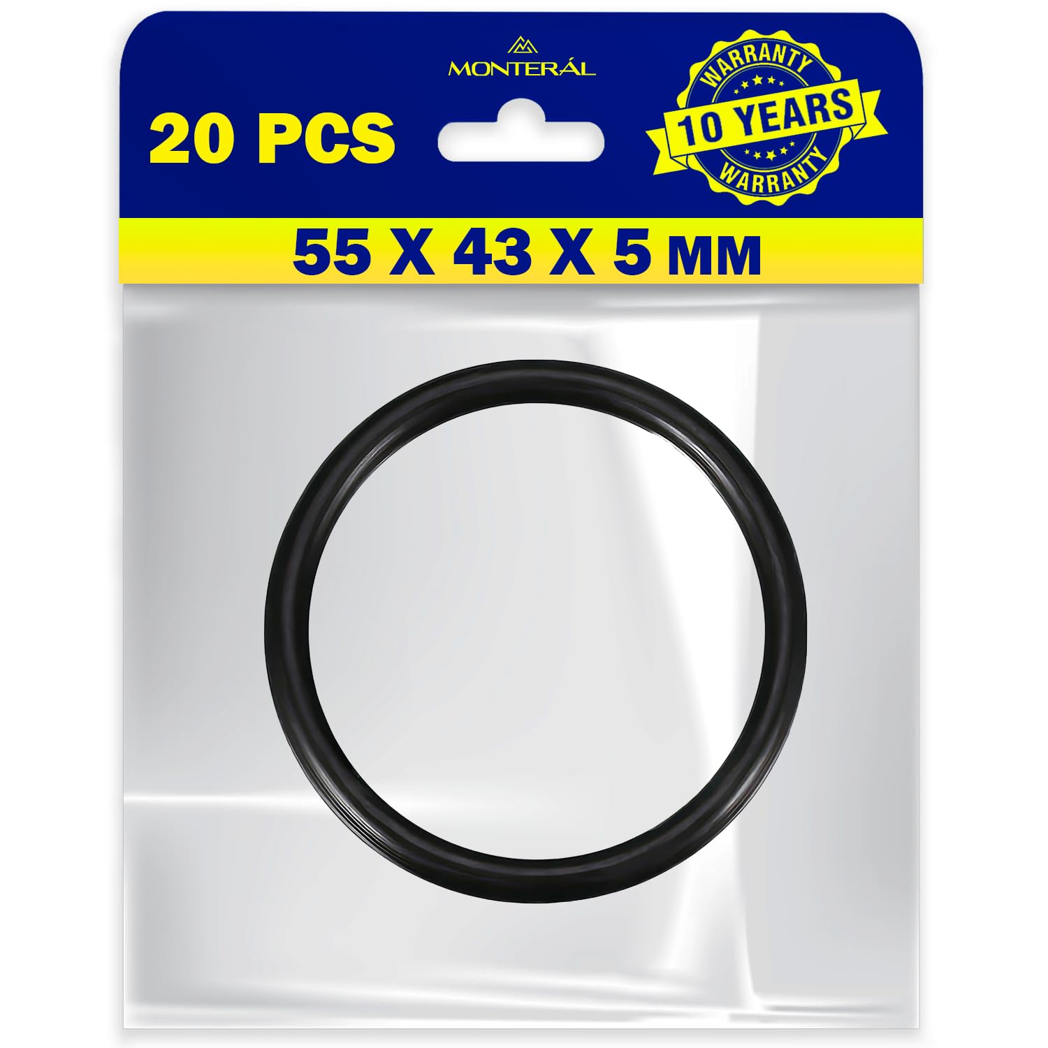 20 Pieces Rubber O Rings Set with the Dimension 55 x 43,4 x 5,2 mm - Warranty 10 Years – MONTERAL