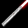 Dueling Light Saber - Smooth Swing Light Sabers 16 Colors Changeable FX Saber with 4 Sound Fonts, Metal Hilt Lightsaber forTeens Adults Heavy Dueling, FOC, Blaster (Silver)