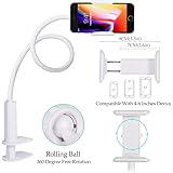 VOX+ Cell Phone Holder Flexible Gooseneck Mobile Phone Stand Holder Clip Mount Adjustable Long Arm Lazy Bracket for Desk Bed Office