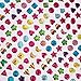 Savita 2000+ Stick on Earrings 3D Gem Stickers Glitter Sparkle Crystal Stickers Sticker Earrings for Girls Kids Children Multiple Colors & Shapes (4 Sheet)