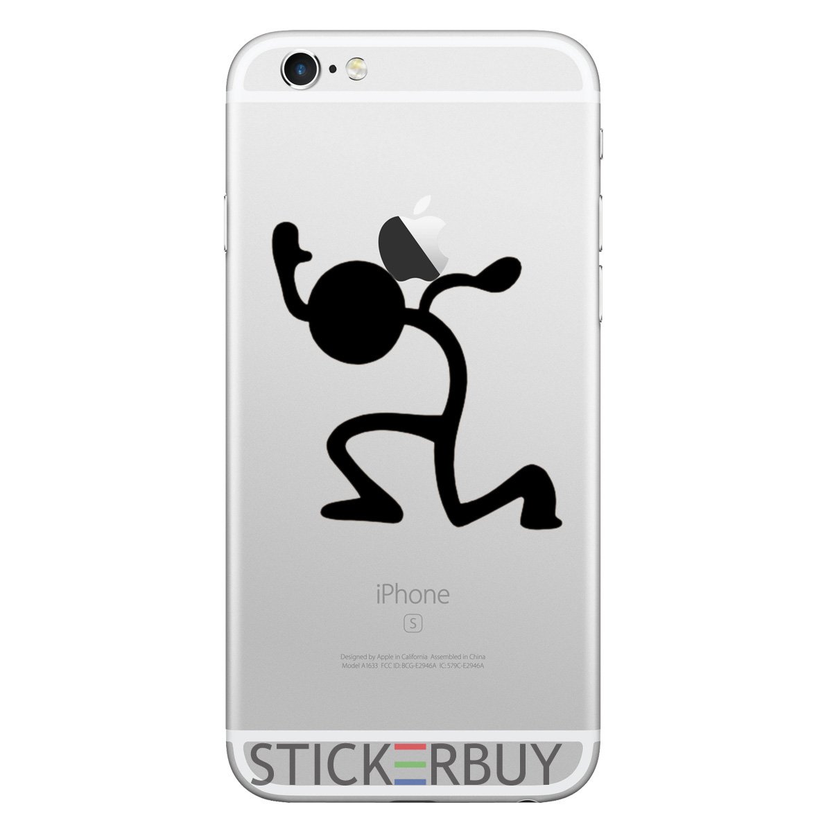 stickerbuy™ Decorative Funny Mobile New Phone Sticker Black Skin Decal