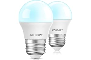 KOHEOPT A15 LED Refrigerator Light Bulb 5W,(2 Pack) 40 Watt Equivalent, E26 Standard Base, Non-Dimmable,120V 600LM Fridge Lig