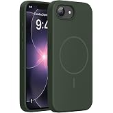 Miracase Silicone &amp; Magnetic for iPhone 17e/16e Case, Dark Green | Compatible with MagSafe, Soft Microfiber Lining, Premium Silicone Case Shockproof Drop Protection Phone Case for 17e/16e
