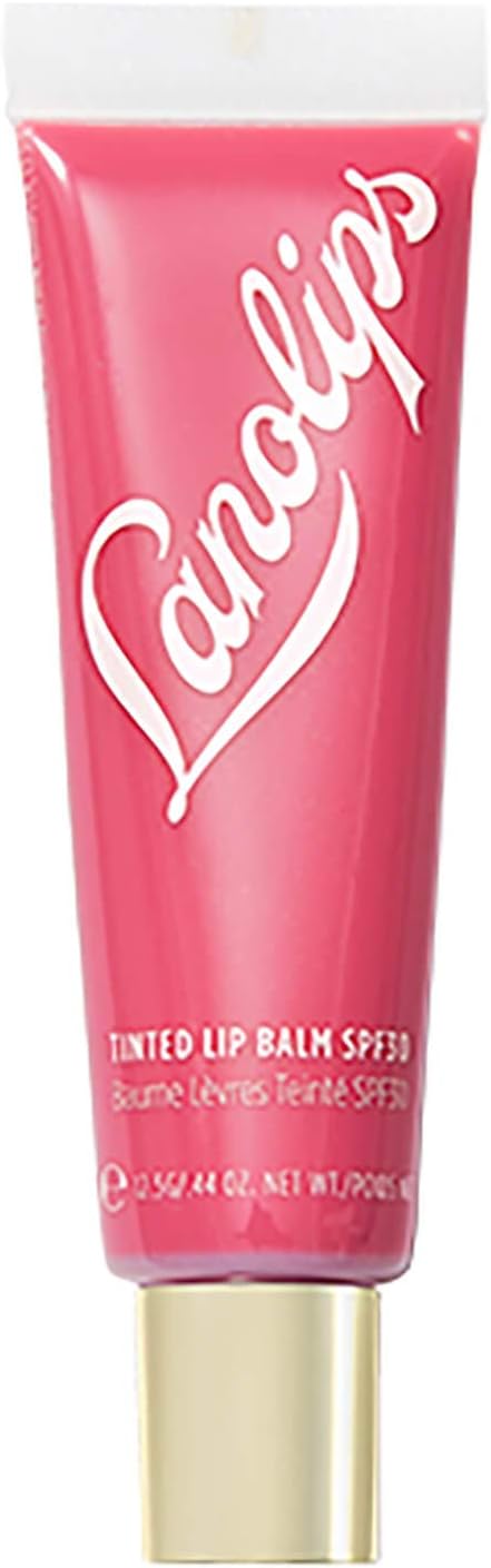 Lanolips Tinted SPF30 Balm Rhubarb 12.5g - Moisturizing Pink Shine Lip Balm