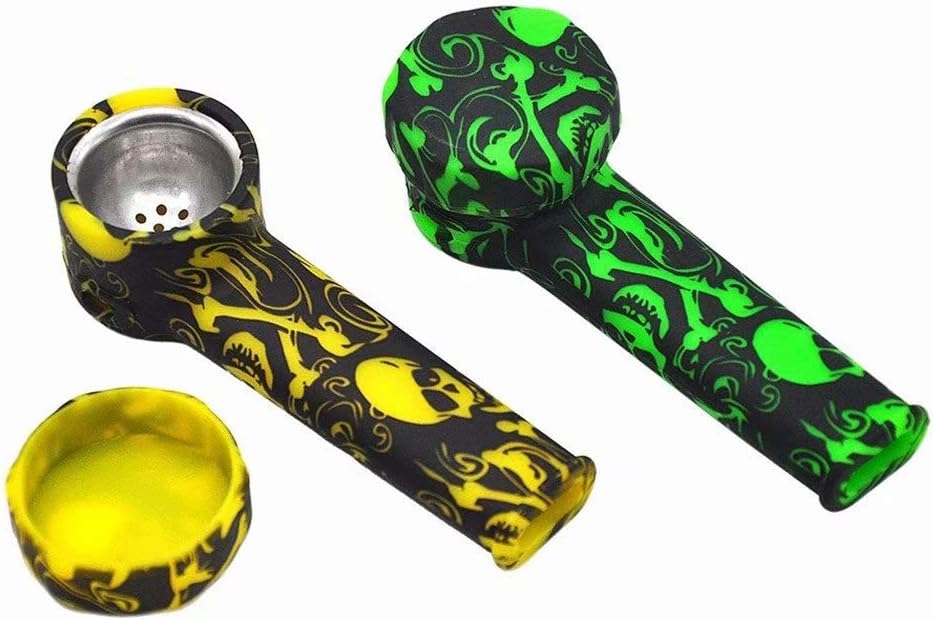 Madlst Portable Silicone Unbreakable Tobacco Travel Accessory Food-Grade-Silicone, Indestructible with-lid Random Color 1PC