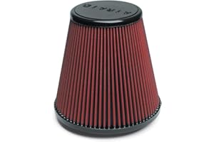 Airaid 701-445 Universal Clamp-On Air Filter: Round Tapered; 4.5 in (114 mm) Flange ID; 7.5 in (191 mm) Height; 8 in (203 mm) Base; 5 in (127 mm) Top