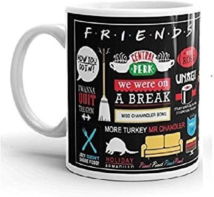 Kreative Lab Ceramic Printed Coffee Mug, 400ml, Multicolour