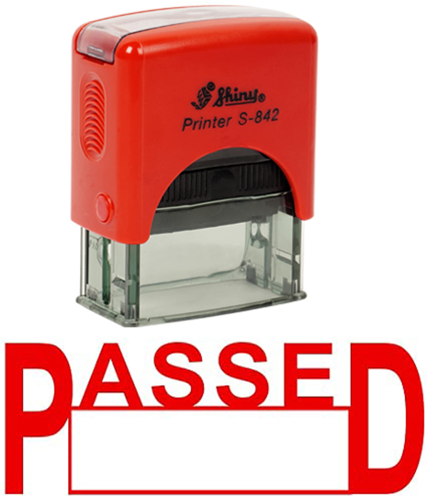 Passed Self Inking Rubber Stamp Office Stationary Custom Shiny Stamp