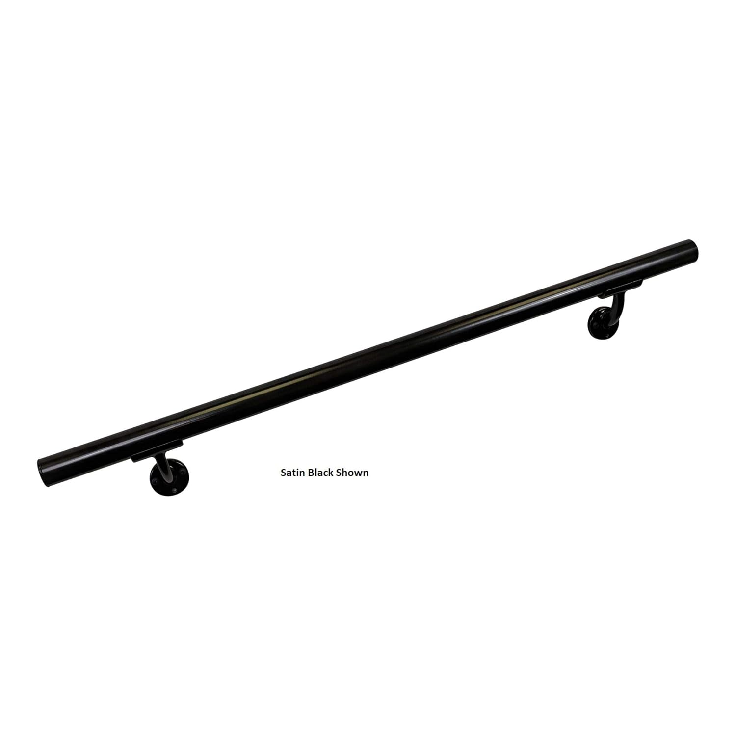 Aluminum Handrail Direct OHR 4' Handrail Section with Mounts - White - Stair Hand Rail - USA Made Railing- Easy To Install Handrails for Outdoor & Indoor Stairs, Porch & Deck Stair Hand Rail