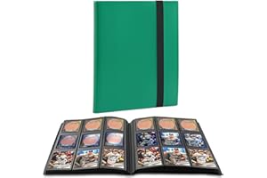 CTPOKO Trading Card Binder Holder, 9-Pocket Sports Card Album for TCG, MTG, Football, Basketball, Hockey and Baseball Cards - 20 Pages, 360 Card Capacity - Green