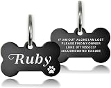 EDSG Personalised Dog Tags Engraved Stainless Steel Double Sided Black view 5