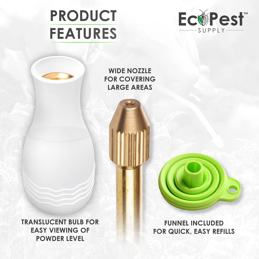 Diatomaceous Earth Powder Duster Extra Large Bulb Duster, Sprayer