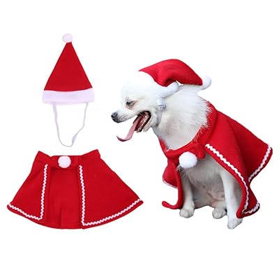 Christmas Plush Pet Santa Hat and Scarf Set Kuwait Ubuy