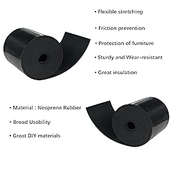 Neoprene Rubber Strips, Sheet, Rolls 1/16