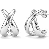 Mchic Gold Earrings for Women Trendy: Dainty Simple Stud Earrings 18K Gold/Silver Plated Minimalist Studs Hypoallergenic Lightweight Earring Jewelry for Gift