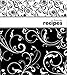 Pocket Page Recipe Book Bundle - Brownlow Black and White Swirls Book - Matching Binder, 4 x 6 Cards, Tabbed Dividers and Protector Pages - Plus extra 10 Protector Sleeves and 36 Recipe Cards