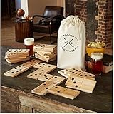 Refinery Jumbo Wood Dominoes 28 Piece Game Set