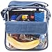 Clear Stadium Bag with Denim Trim | NFL NCAA PGA NASCAR Approved 10 x 10 x 5 Crossbody Messenger with Adjustable Shoulder Strap | Dakbee Original with Zippered Pockets| Bonus Denim Privacy Clutch