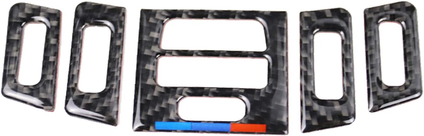 Carbon Fiber Air Conditioning AC Air Vent Outer Panel Frame Decal Cover Trim for BMW 3 Series 5th E90 E91 E92 E93 315 318 320 323 325 328 2005-2013 BMW179 (A Style)