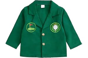 Coyciu Baby Golf Jackets for Toddler Boy Girl Embroider Golfs Theme Green Blazer Coat First 1st 2nd 3rd Birthday Outfit