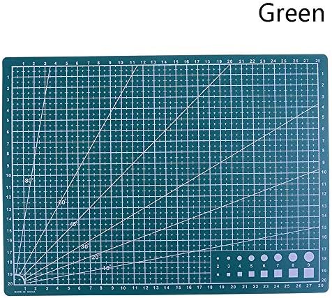 3022cm A4 Grid Lines Self Healing Cutting Mat Craft Card Fabric Leather Paper Board Sewing Tool Cutting Plate (Green)