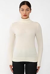 JENNIE LIU Women's 100% Pure Cashmere Long Sleeve