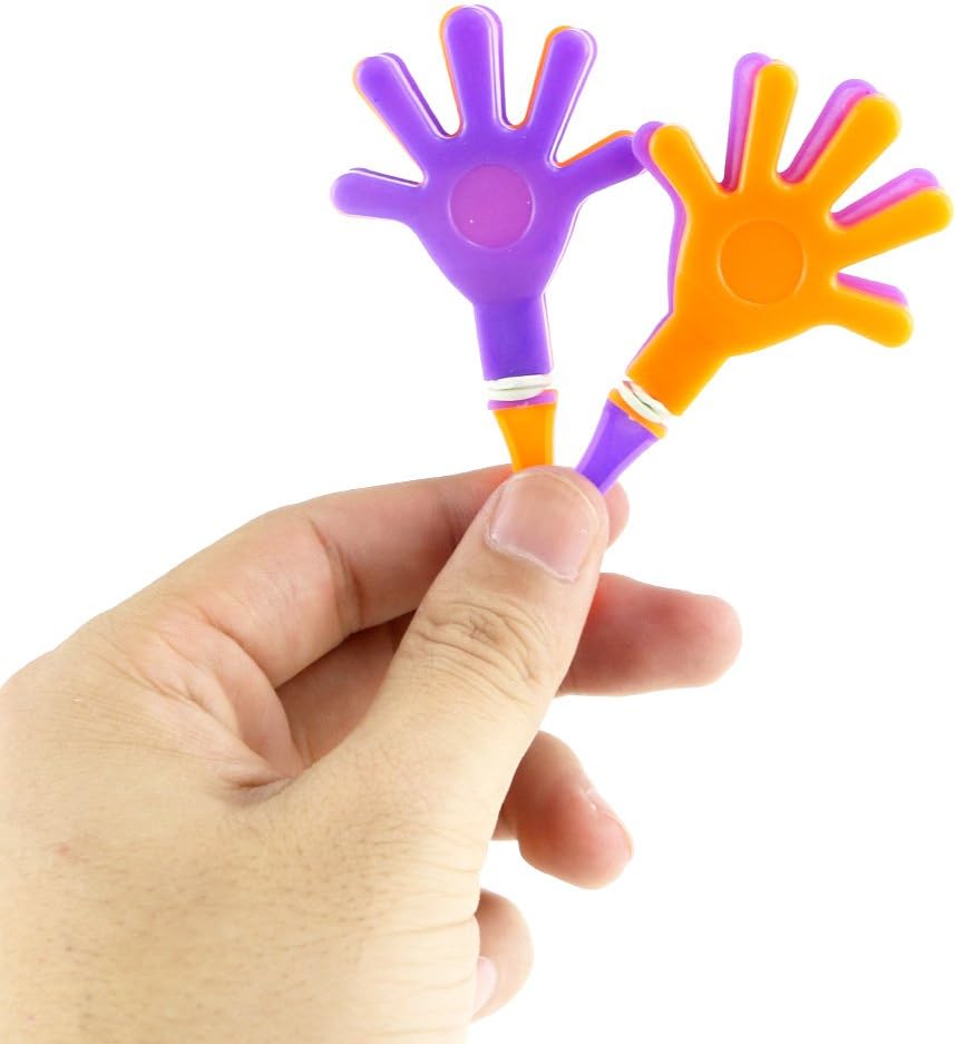 Etmact Plastic Hand Clappers 3.3", 24 Pack Plastic Toy Hand Toy Hand Clappers Plastic Hand Clappers Hand Clappers Noisemakers Toy Packs Clapper Toy Mini Hand Clappers Hand Clappers Bulk: Kitchen & Dining