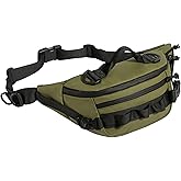 Tactical Fanny Pack for Men Women Military Waist Bag Molle Utility Hip Belt Pouch Crossbody Bags Bumbag for Cycling Hiking Walking Fishing Army Green