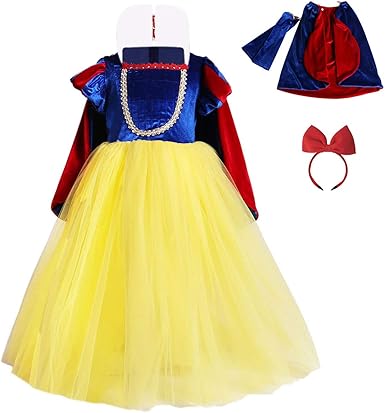 Fonlam Vestido Largo Disfraz De Princesa Para Nina Conjunto Vestido Fiesta Cumpleanos Capa Manguitos Diadema Nina Carnaval Amazon Es Ropa Y Accesorios