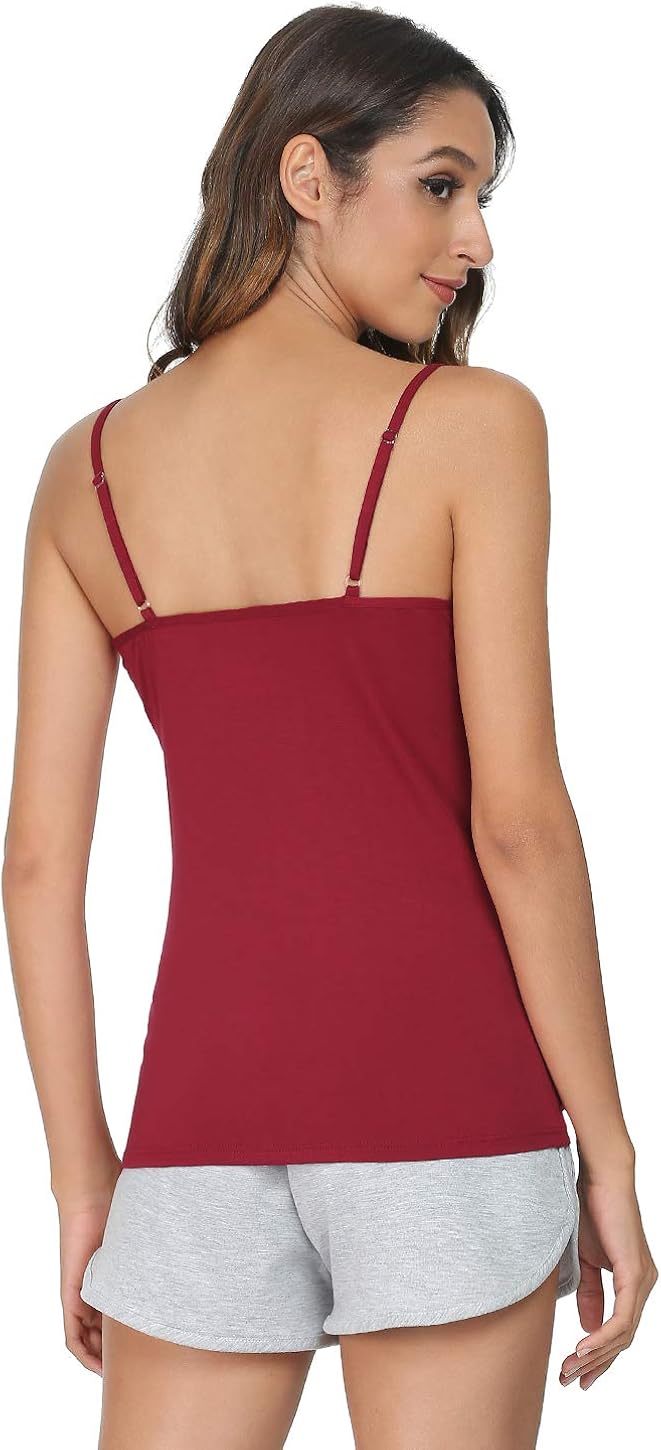 AMVELOP Adjustable Camisole for Women Spaghetti Strap Tank Top Super Soft Camisoles at  Women’s Clothing store