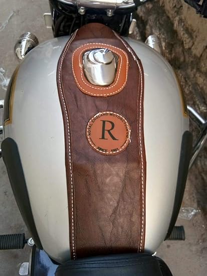royal enfield leather tank cover