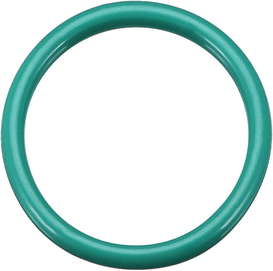 sourcing map Fluorine Rubber O-Rings, 37mm OD 30.8mm ID 3.1mm Width FKM Seal Gasket for Machinery Plumbing Green, Pack of 1