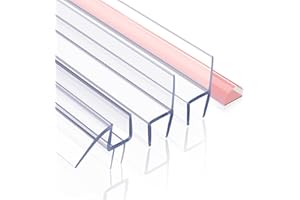 FOWONG Shower Door Seal Set - 4 PCS 3/8" x 77" Frameless Shower Door Bottom Seal and Side Seal for 3/8 Inch Glass,Glass Shower Door Seal Strip Door Sweep,Stop Shower Leaks and Create a Water Barrier