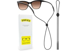 FOFALY Glasses Strap, Adjustable Eyewear Holder Sunglasses Strap, Anti-Slip Eyewear Retainer for Sports, Eyeglass Holders Around Neck, Glasses Chain for Women Men Kids