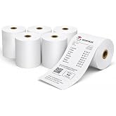 3 1/8" x 230' Thermal Receipt Paper, 5 Rolls, BPA Free, 80mm POS | BPA-free 80mm thermal receipt paper compatible with Epson, Star Micronics, Square POS and cash registers.