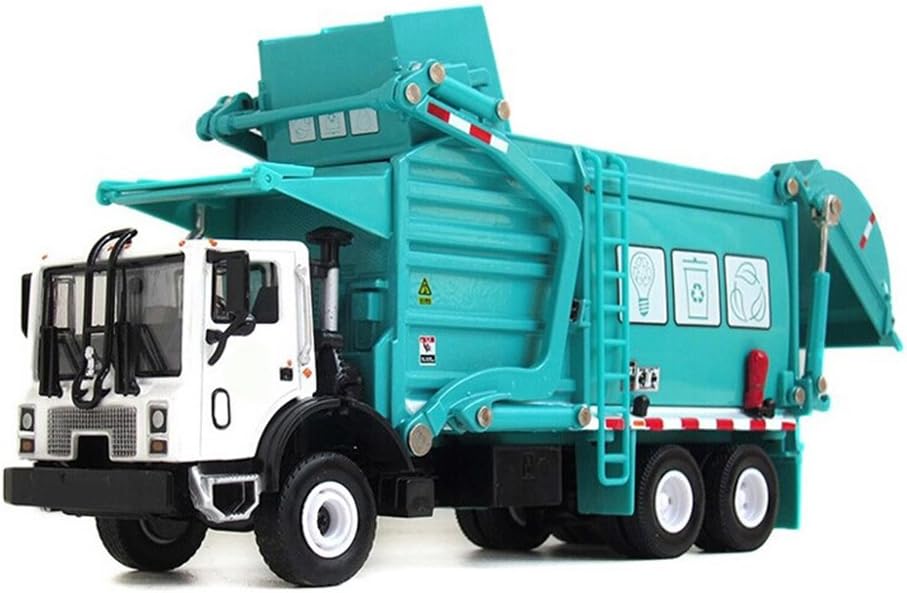 1/24 Scale Diecast Vehicle Material Transporter Garbage Truck Construction Toys Children Gift Blue