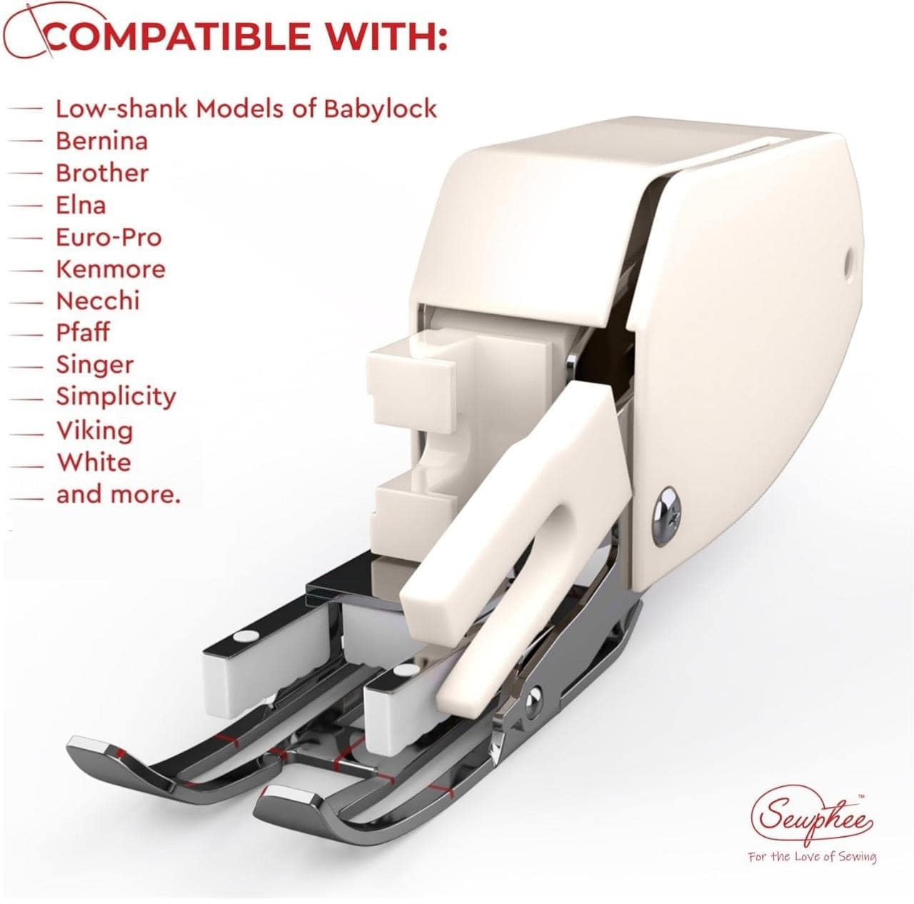 Open Toe Walking Foot with Guide Compatible Brother Sewing Machine – Fits Most 7mm Low Shank Walking Foot Sewing Machine - Plus Bonus 1/4 Inch Quilting Feet