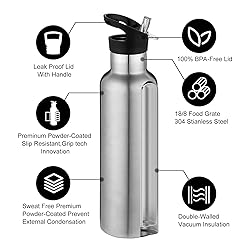 Neihepal 24oz Insulated Water Bottles Bulk 2