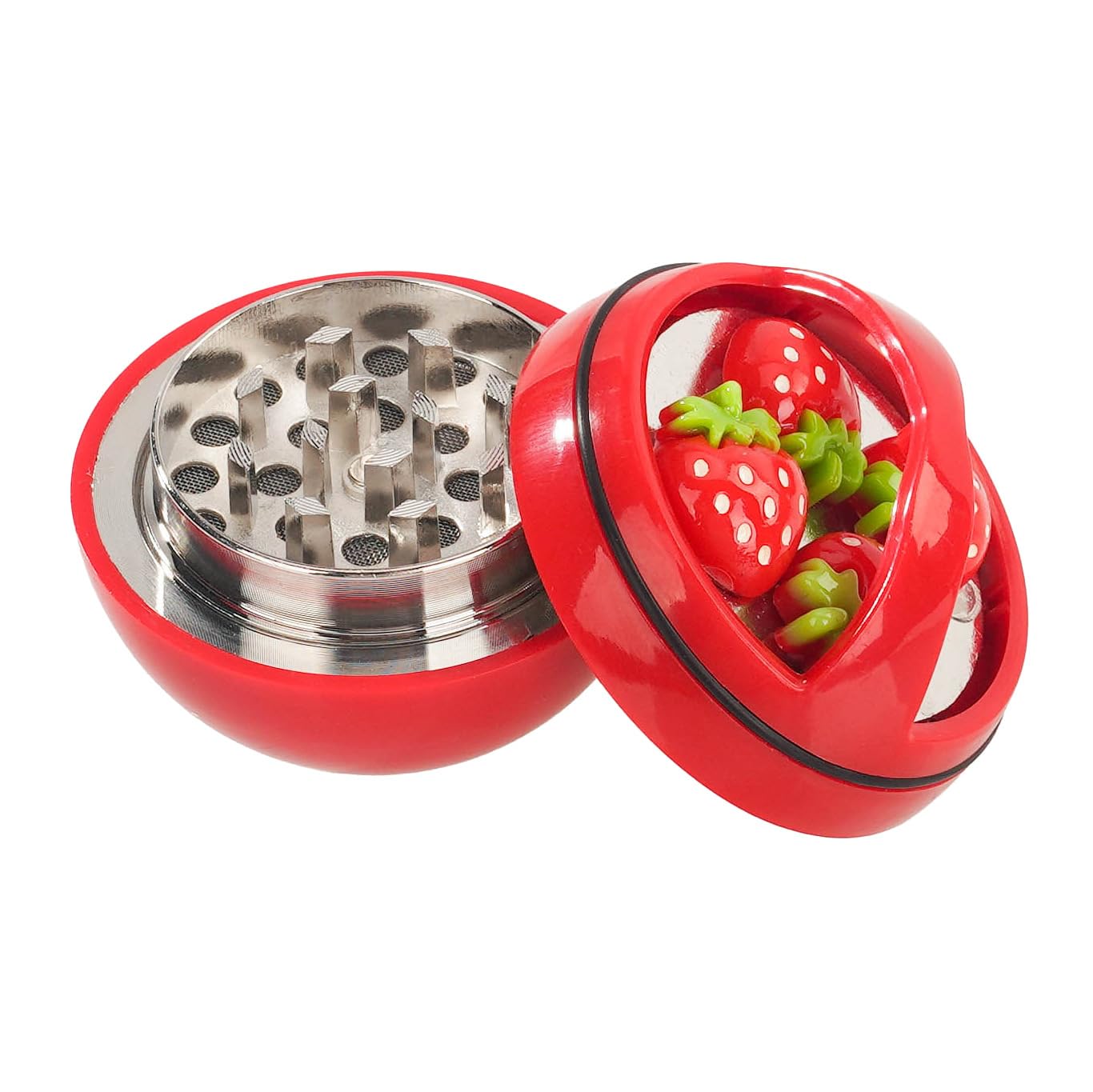 Cartoon Herb Grinder, Spespo Metal Ball Grinder,3 Parts 2.1 inch （53mm） Spice Mill