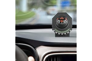 Automotive Compasses,Car Dashboard Compasses Ball with Slope Meter, Foldable Adjustable Night Light NavigationCompasses,for B
