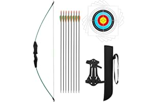 DOSTYLE 44" Bow and Arrow Set for Kids Children Outdoor Youth Recurve Bow Junior Archery Training for Kids 8-12 Teams Game Gift