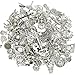 Wholesale Jewelry Making Silver Charms - EyreLife Bulk Tibetan Silver Mix Pendants, Charms, Buttons, Beads, Spacers and Jewelry Findings for Jewelry Making Bracelets, Necklaces (100Pcs, Assorted)