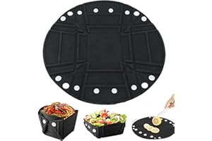 CHSEEO Silicone Collapsible Bowl Plate, Camping Snapfold Bowl Portable Collapsible Tableware - Perfect for Family Camping Tra