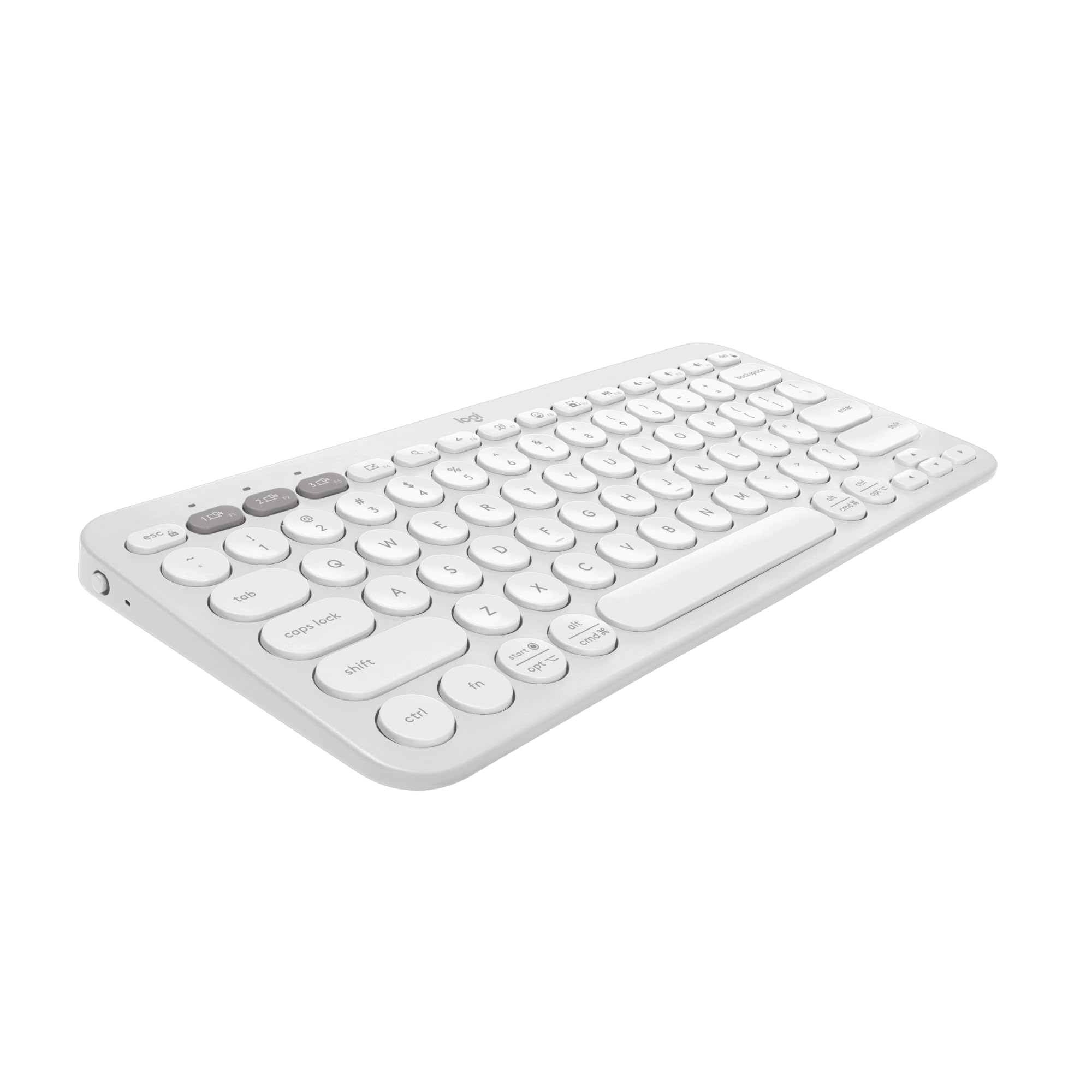 Teclado sem fio Logitech Pebble Keys 2 K380s com Conexão Bluetooth Easy-Switch e Pilha Inclusa - Compatível com PC, Mac, Chro