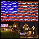 (New) FUNIAO American Flag Lights, 420 LED USA Flag