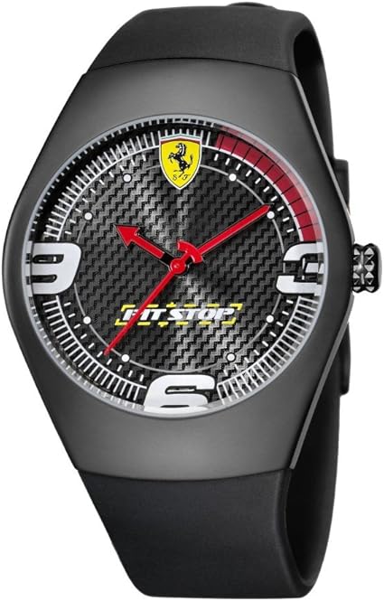 Waooh - Reloj "Pit Stop Carbono" Ferrari - Rojo : Amazon.es: Relojes