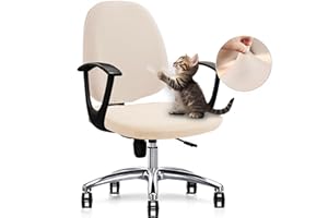 DHXYZZB Office Chair Covers - 2PCS Protective Stretchable Chair Seatcovers Stretch Chair Slipcover, Removable Washable Universal Armchair Cover Slipcover Chair Seat Cover Protector Cover (Beige)