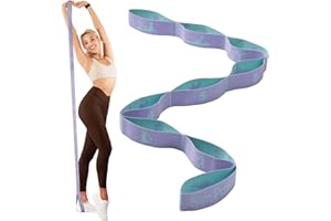 Slim Panda Stretch Strap, Dance Stretch Bands Flexibility, Elastic Yoga Stretching Strap with 9 Loops for Physical Therapy, Pilates, Yoga, Ballet, Gymnastics Stretching Bands for Exercise
