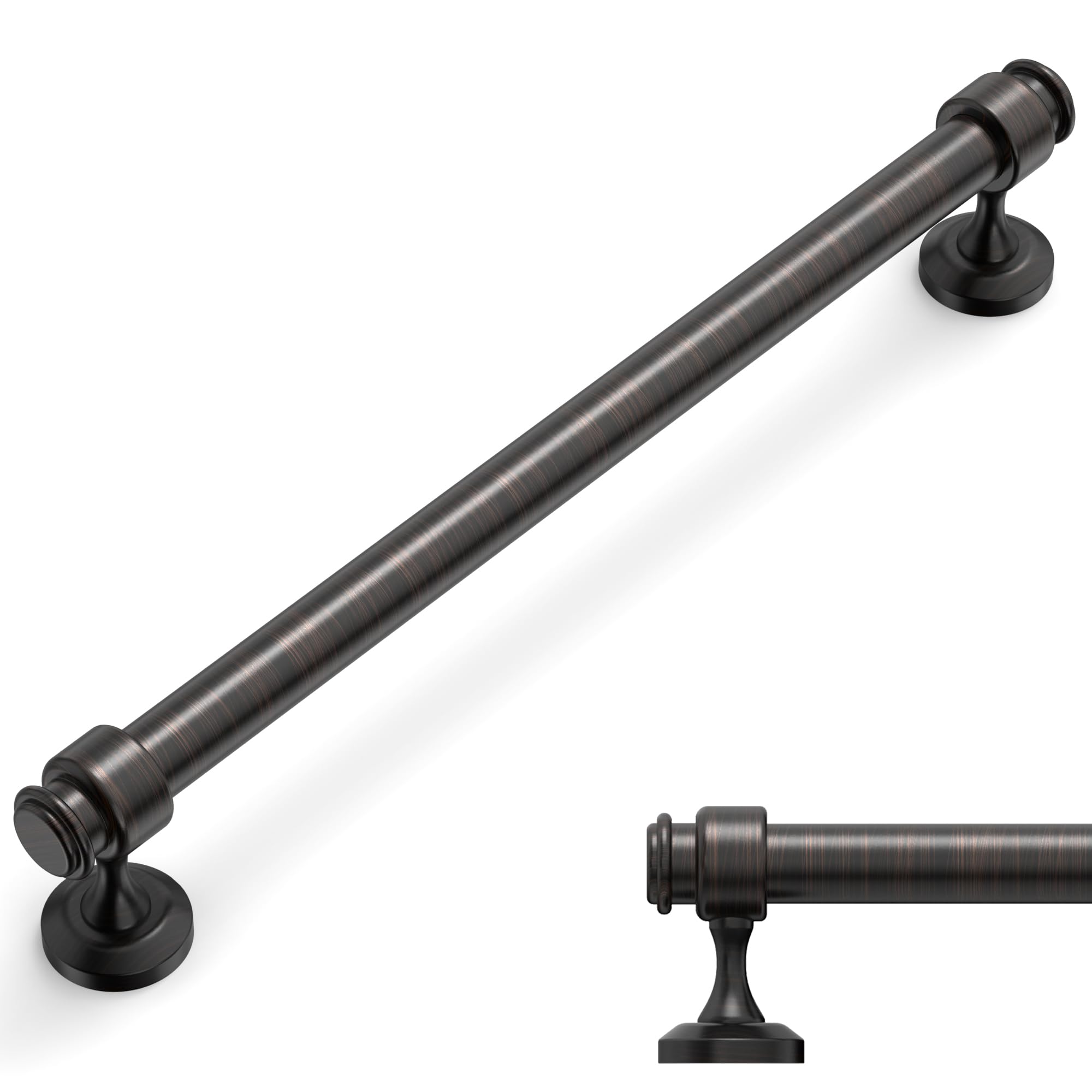 Photo 1 of Amerdeco 10 Pack Oil Rubbed Bronze Cabinet Pulls 10 Inch Hole Centers Cabinet Handles for Kitchen Cabinet Hardware,Cabinet Handles for Bathroom Drawer Handles IH0007