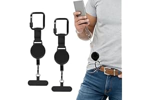 Outdoor Anti-Theft Retractable Phone Lanyard, Adjustable Safety Steel Line Phone Tether, Anti-Drop Cellphone Lanyards Strap (